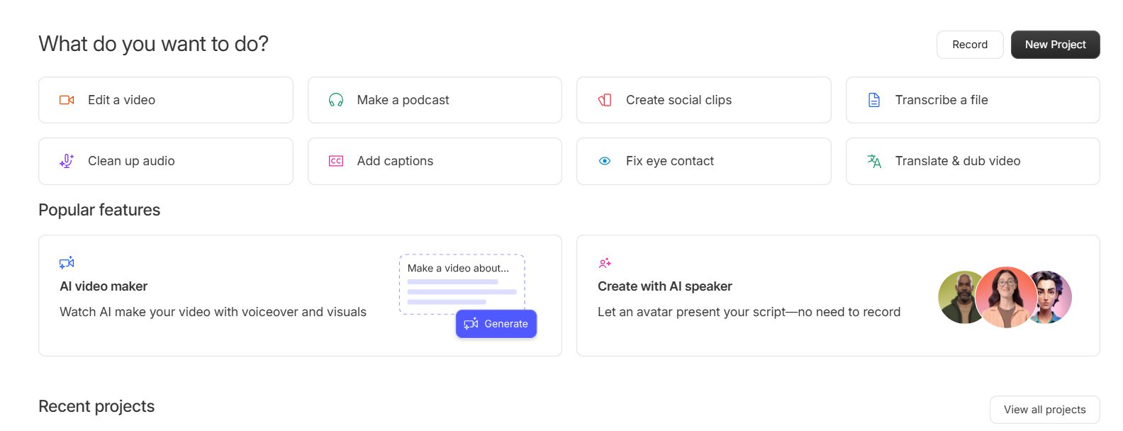 descript - ai transcription