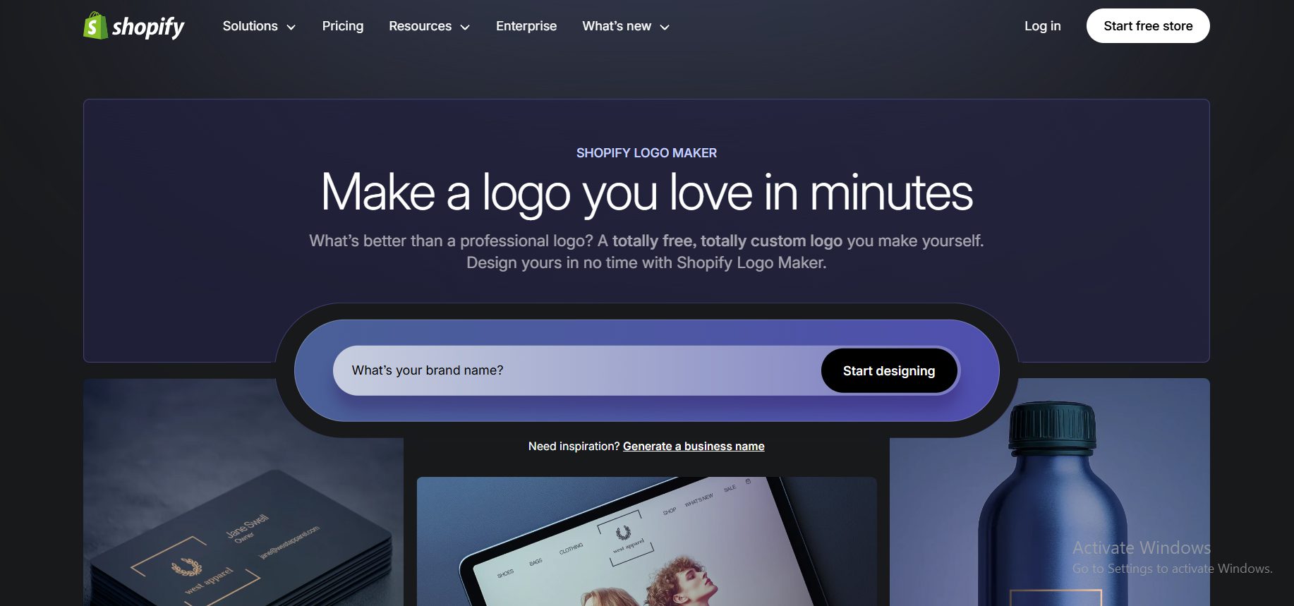 ai logo generator - shopify